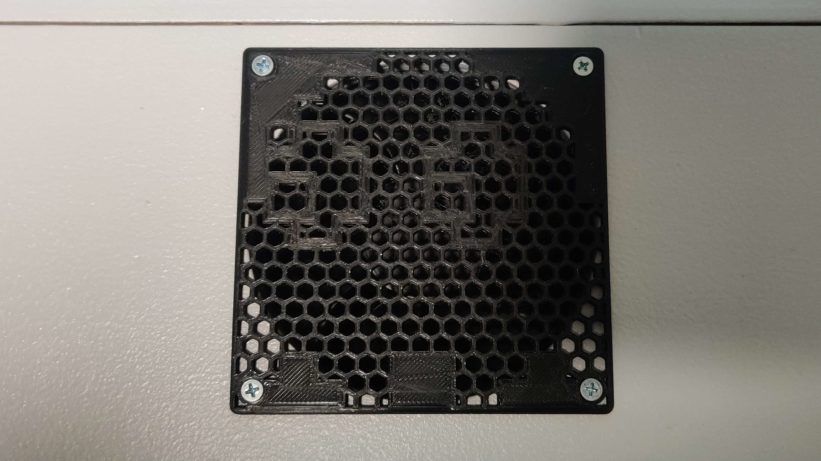 Custom modelled and printed pac-man style air vent