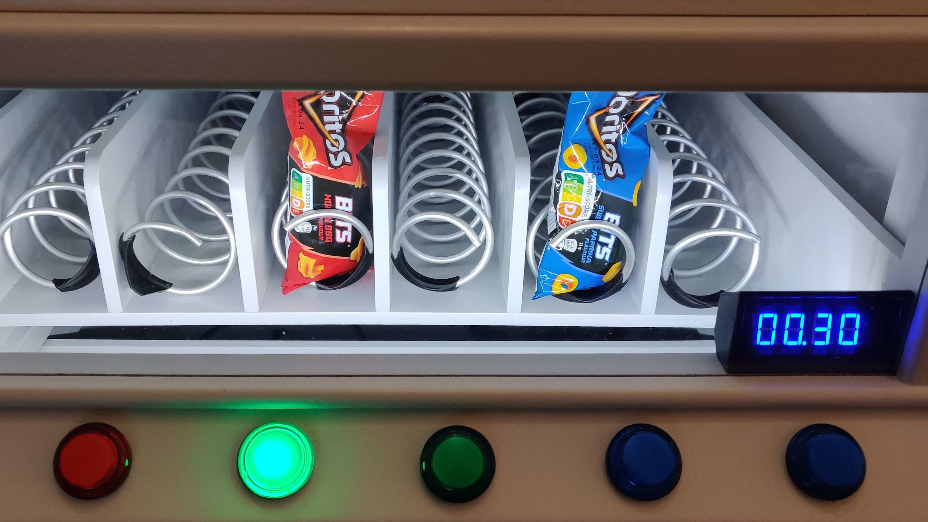 Front of the machine lit up